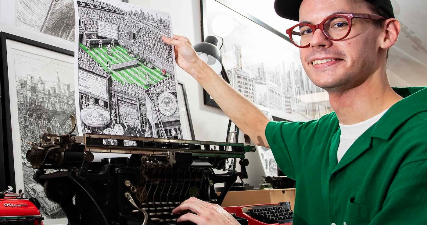 Artist transforms typewriter keys into stunning detailed portraits